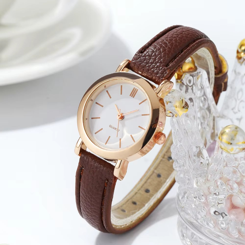 Basic Gold And Brown Watch
